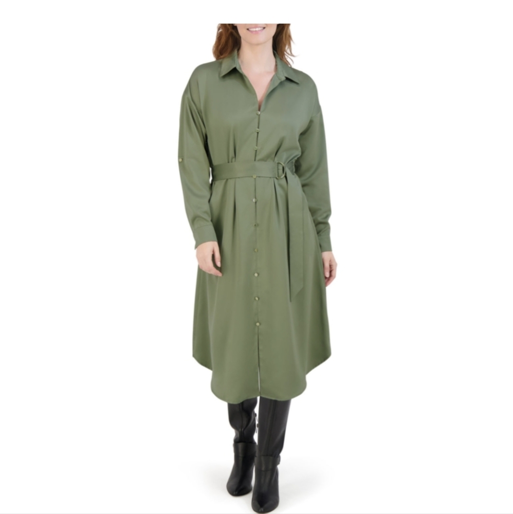 NWT French Connection Olive Long Sleeve Dress